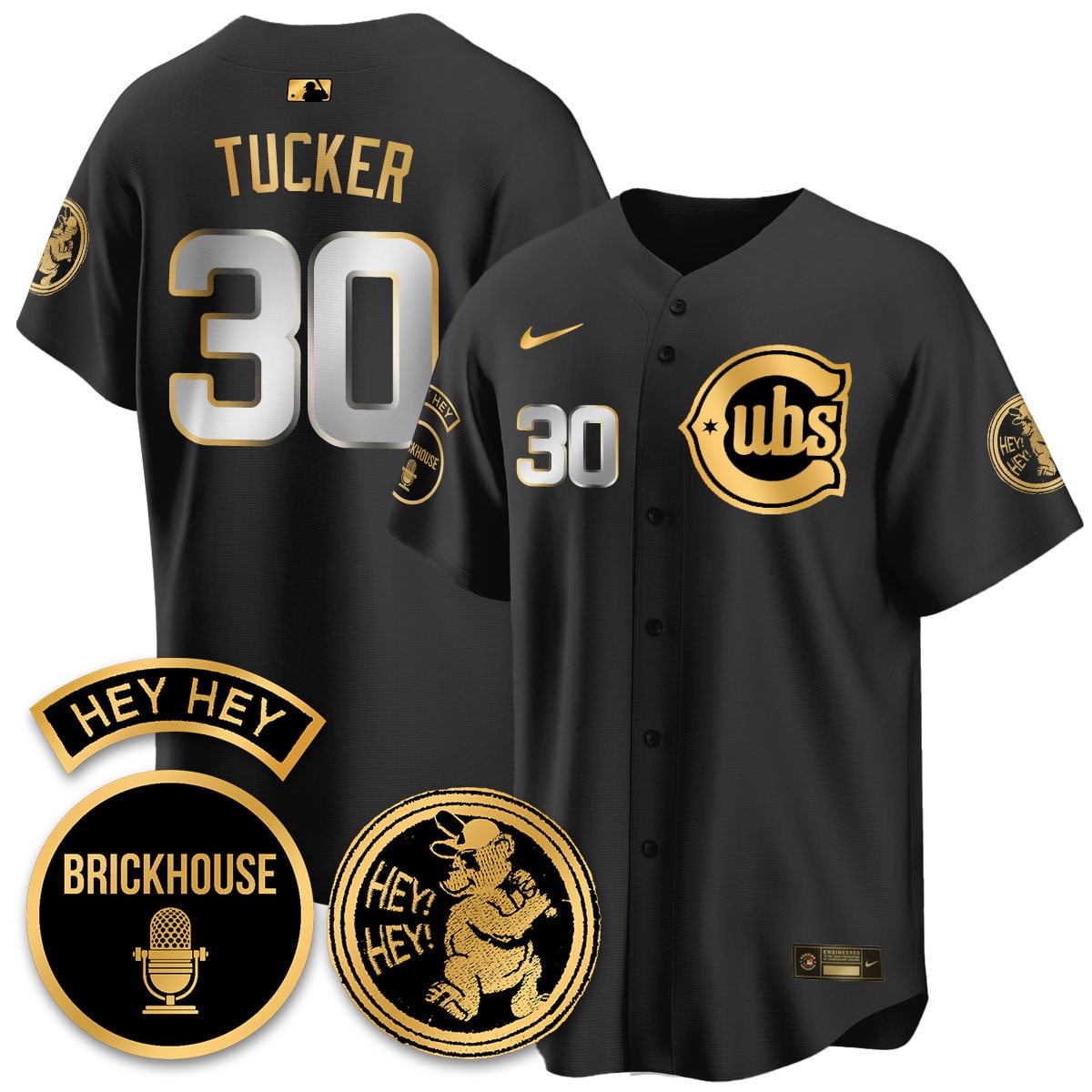 Men's Chicago Cubs Limited Jersey - Jack Brickhouse "Hey Hey" Patch - All Stitched