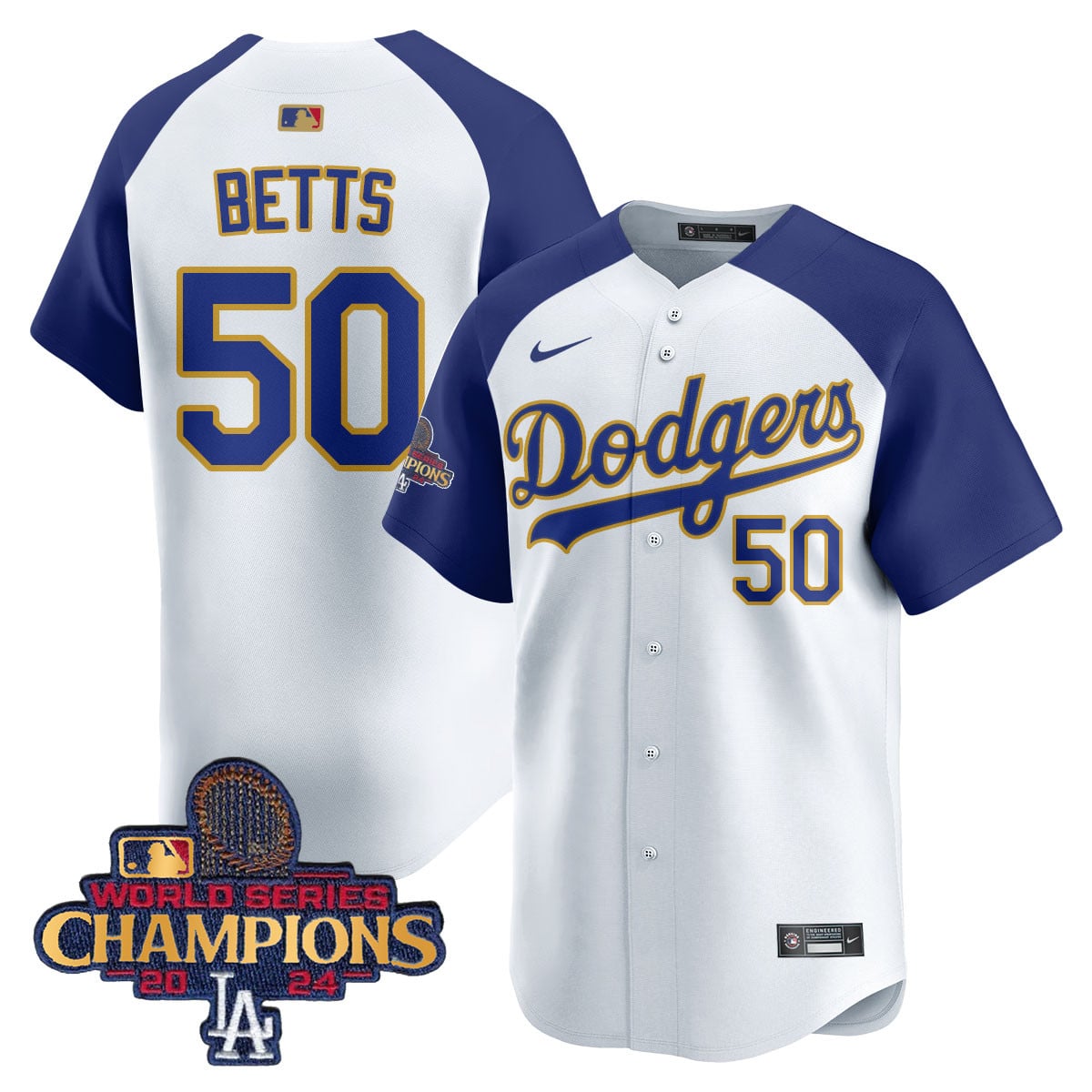 Men's Los Angeles Dodgers Gold 2025 Jersey - All Stitched