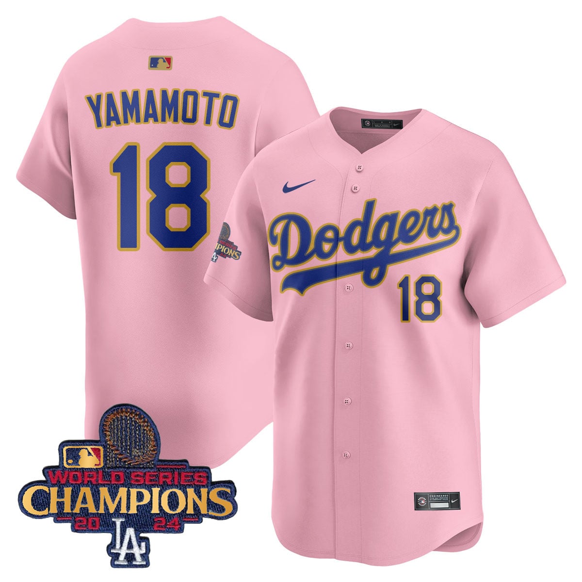 Men's Los Angeles Dodgers Gold 2025 Jersey - All Stitched