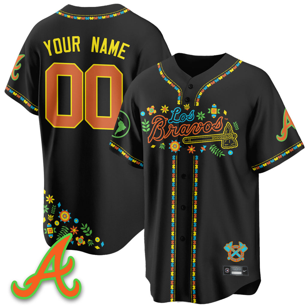 Men's Atlanta Braves 2025 "Los Bravos" Jersey - All Stitched