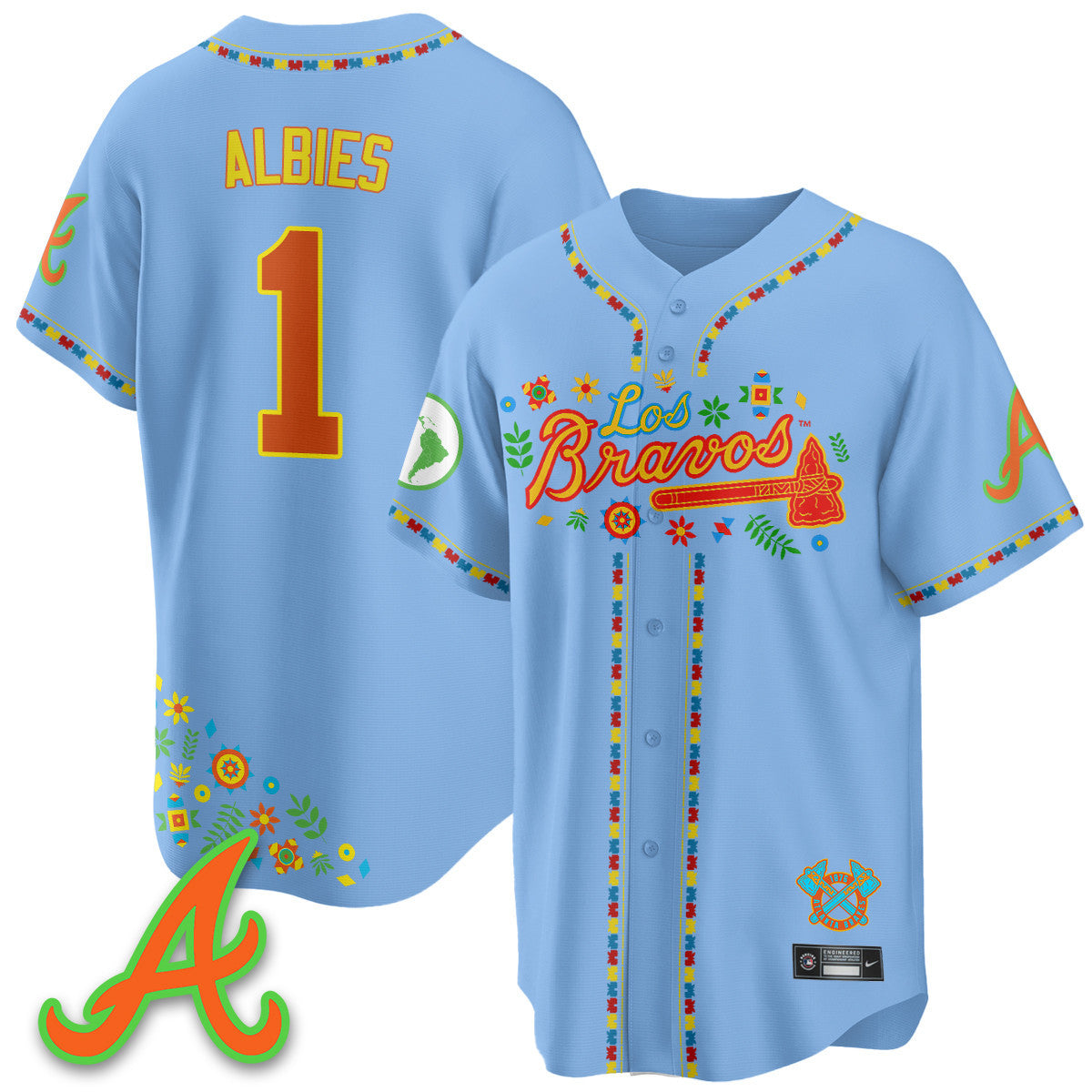 Men's Atlanta Braves 2025 "Los Bravos" Jersey - All Stitched