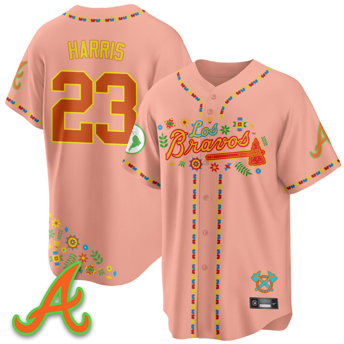 Atlanta Braves 2025 "Los Bravos" Jersey - All Stitched