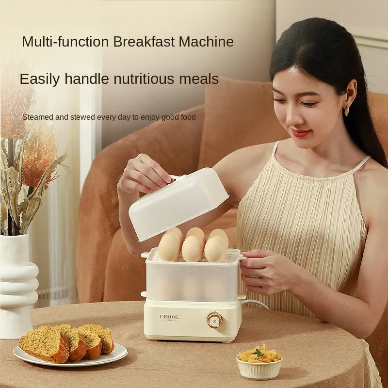 Egg Boiler Double Layers Electric Egg Cooker Steamer Corn Milk Steamed Rapid Breakfast Multifunction Cooking Appliances Kitchen