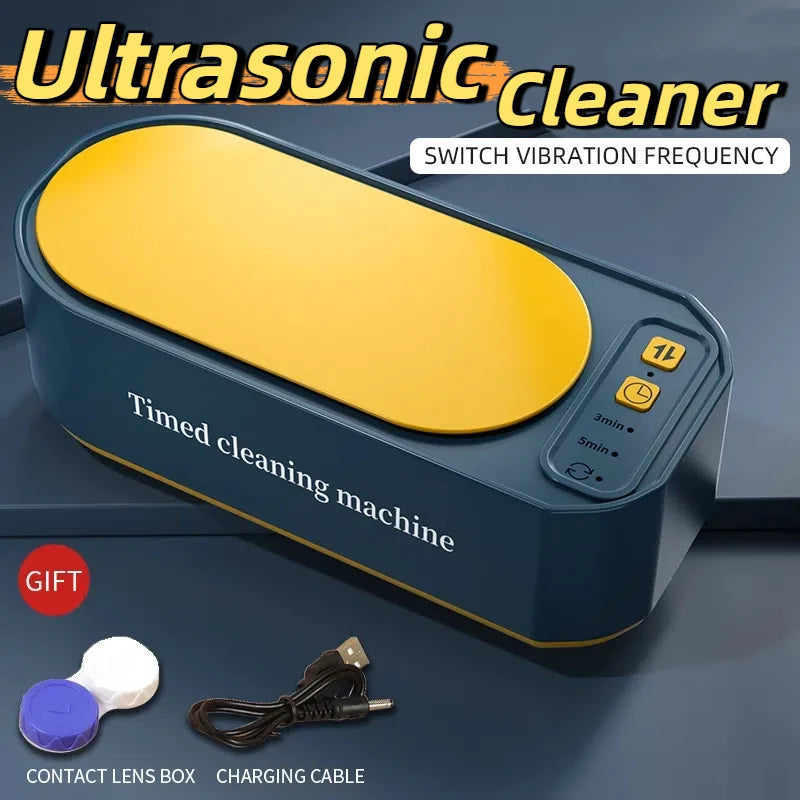 3-speed Timer Ultrasonic Cleaner Blue Lightantibacterial High Frequency Cleaner Jewelry Ring Glasse Makeup Brush Cleaner 2026