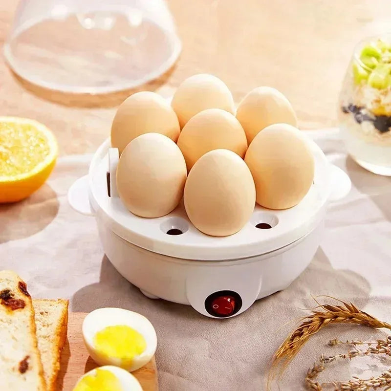 Multifunctional Electric Egg Cooker for Hard/Soft Boiled Eggs and Vegetables 2-Tier Steamer Compact Kitchen Gadget